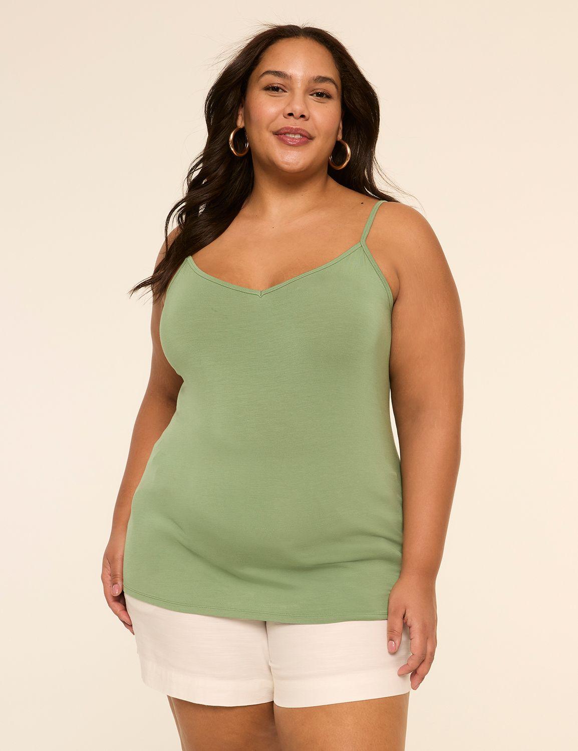 v-neck body-skimming cami