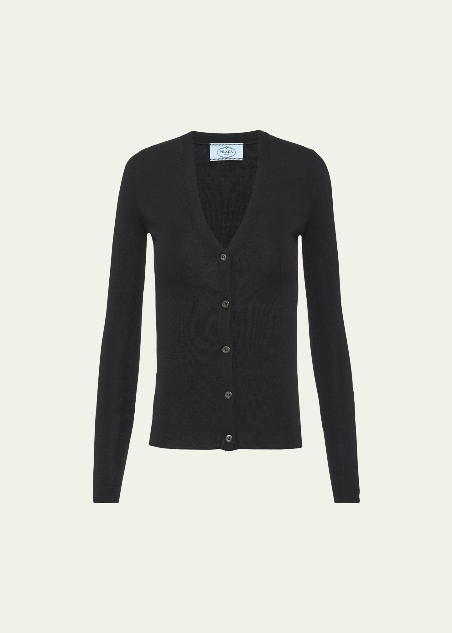 v-neck cashmere-silk cardigan