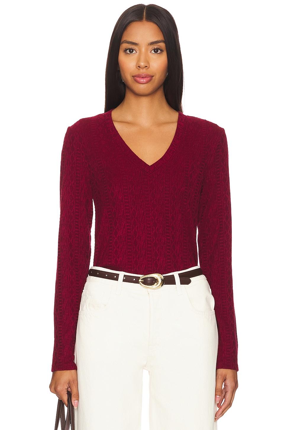 v neck long sleeve