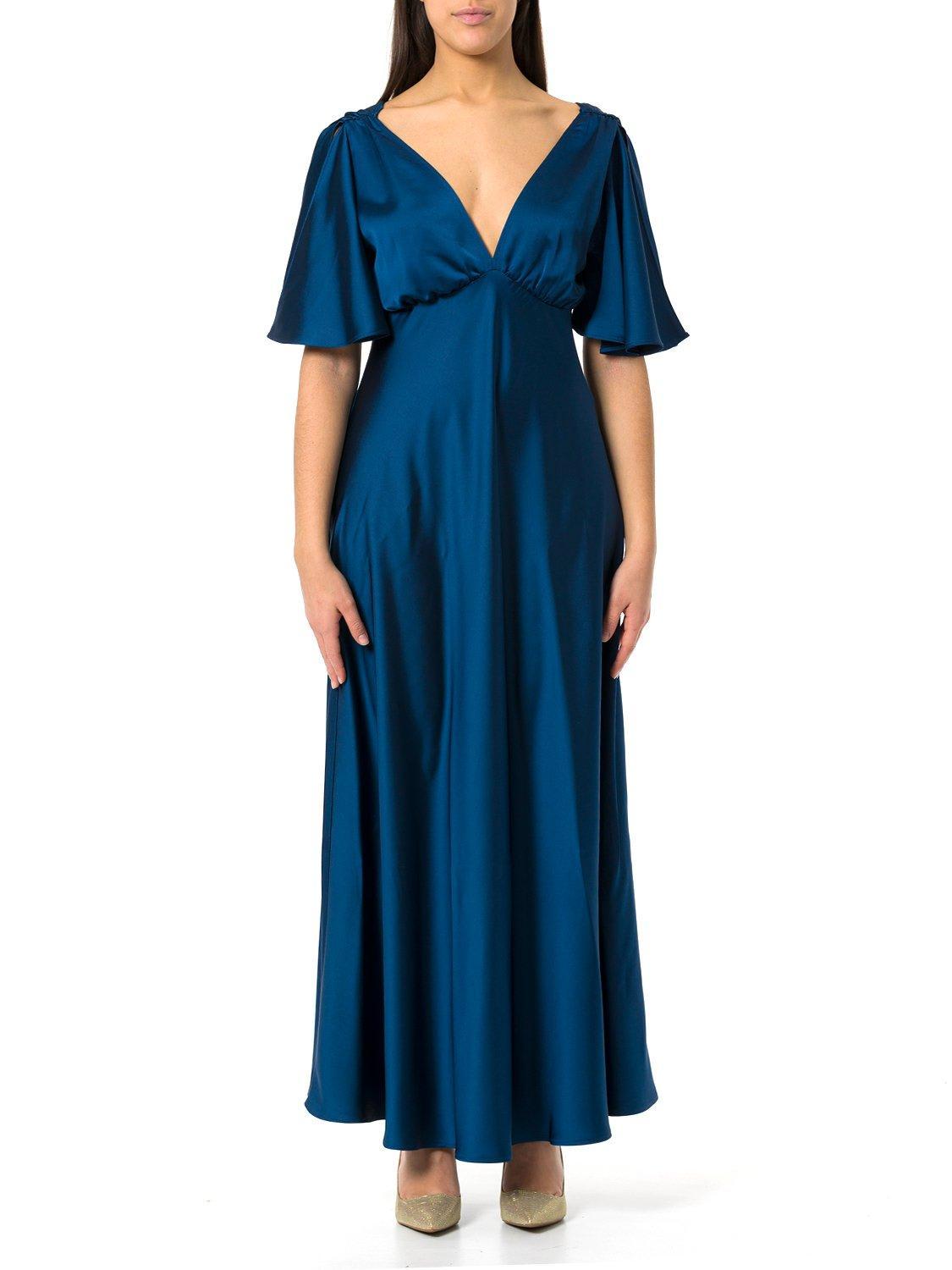 v-neck satin maxi dress liu-jo