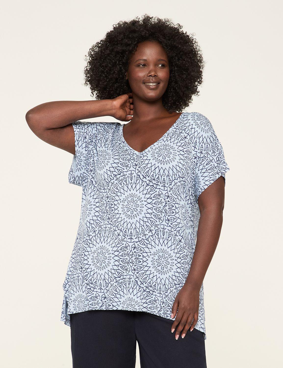 v-neck side-slit top
