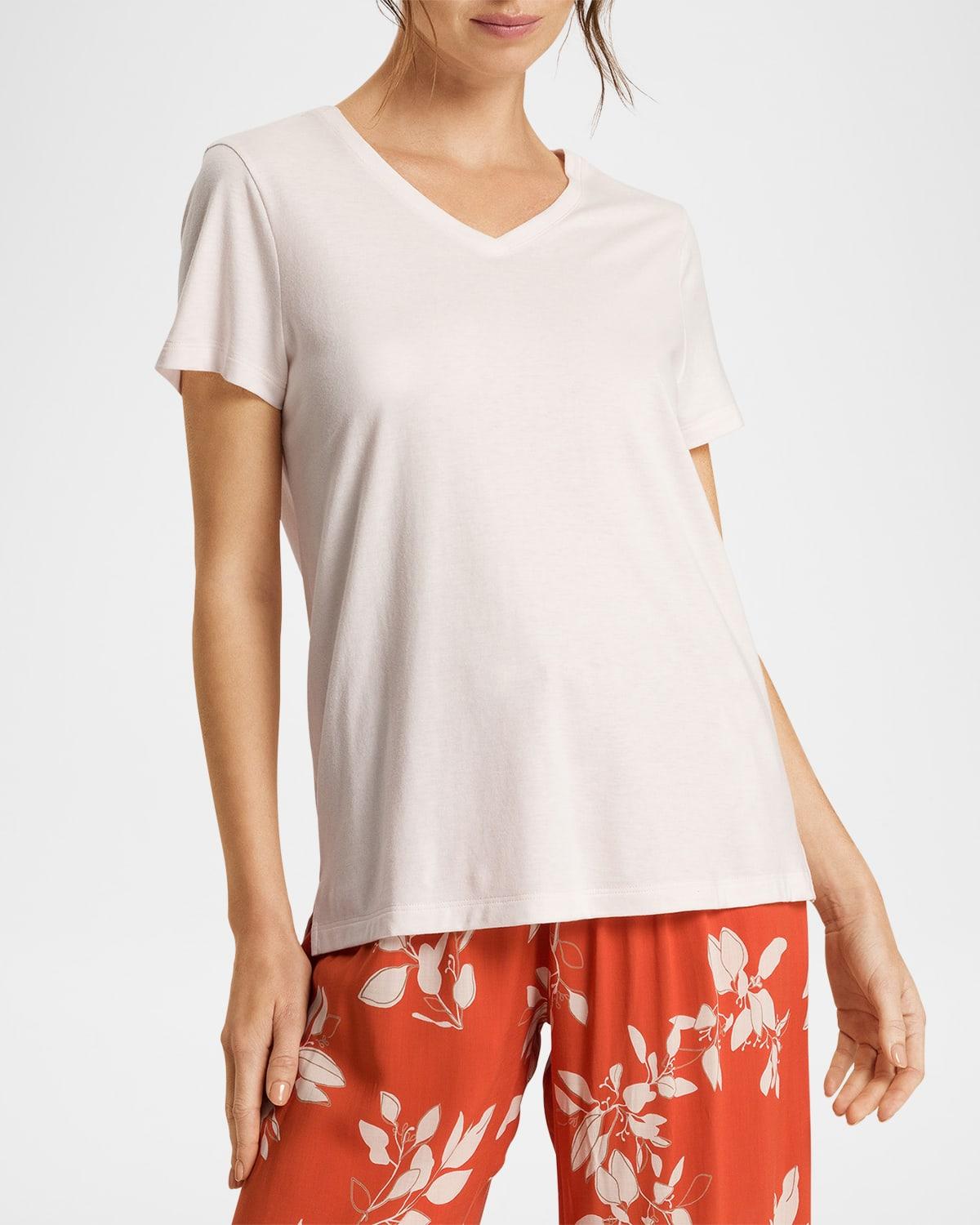 v-neck sleep and lounge cotton t-shirt