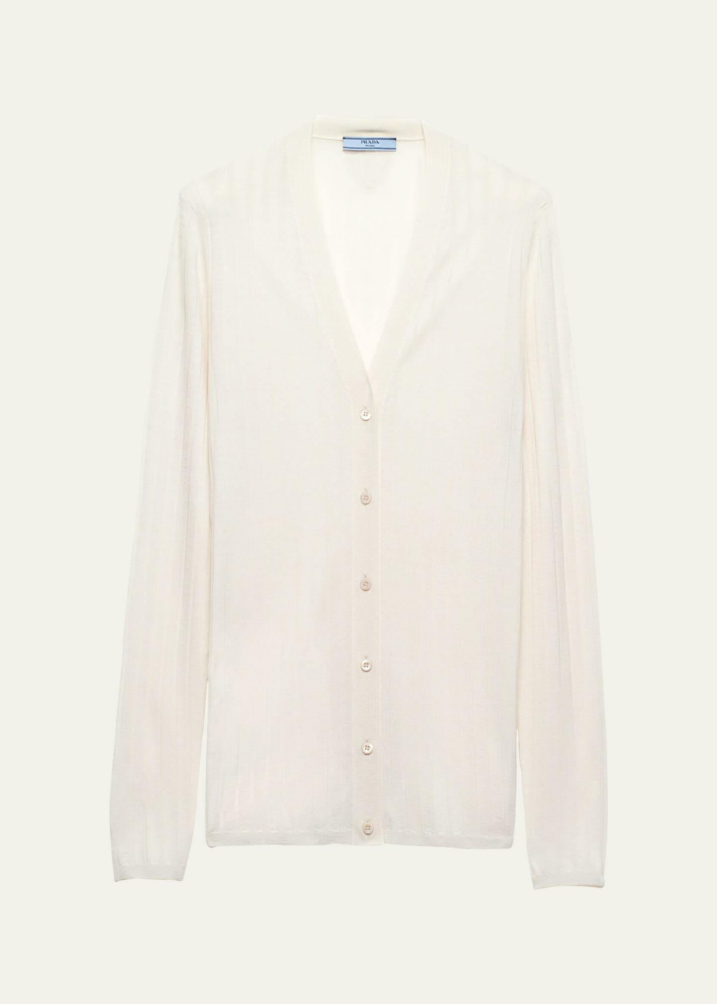 v-neck superfine cashmere cardigan