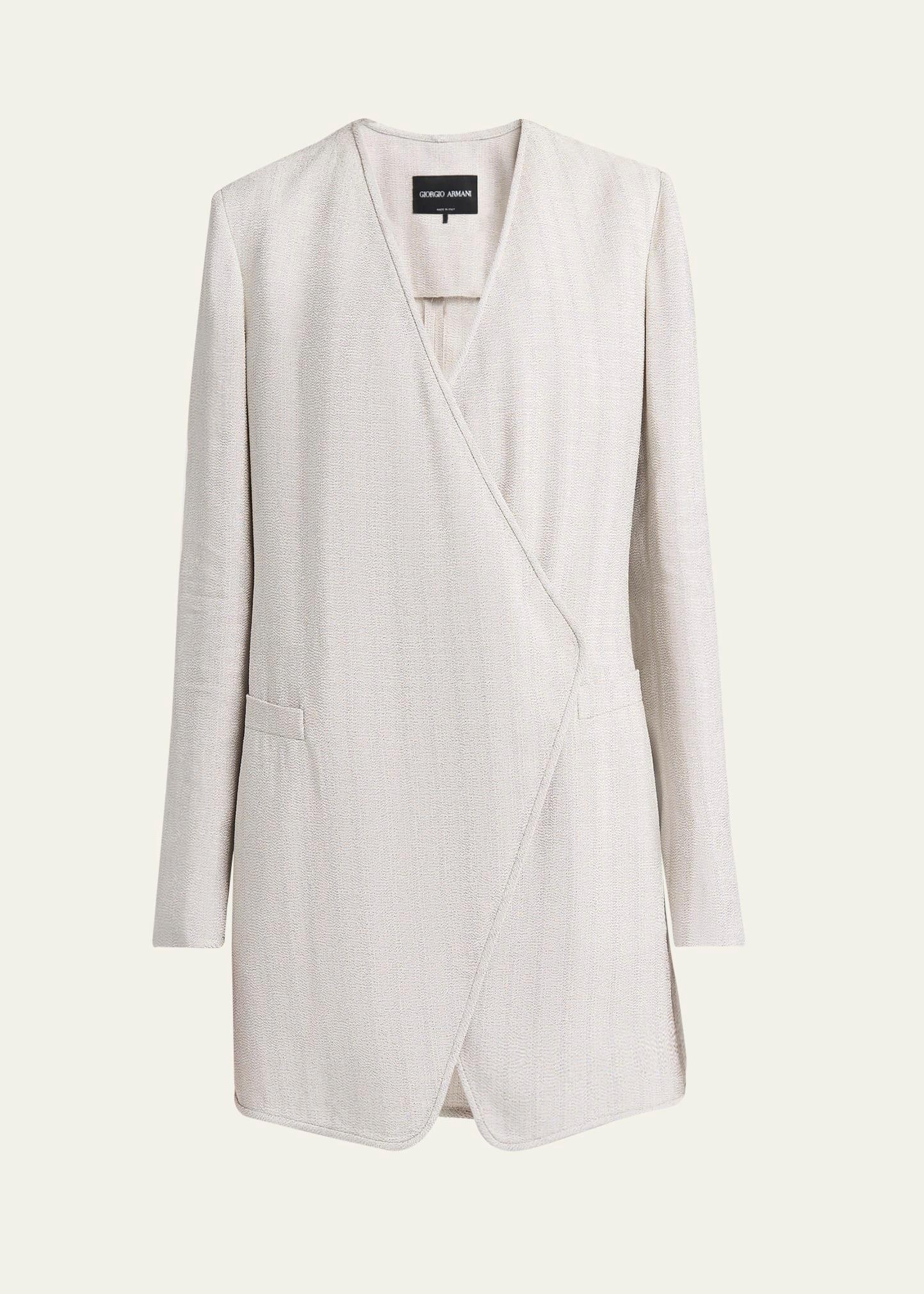 v-neck viscose blend jacket