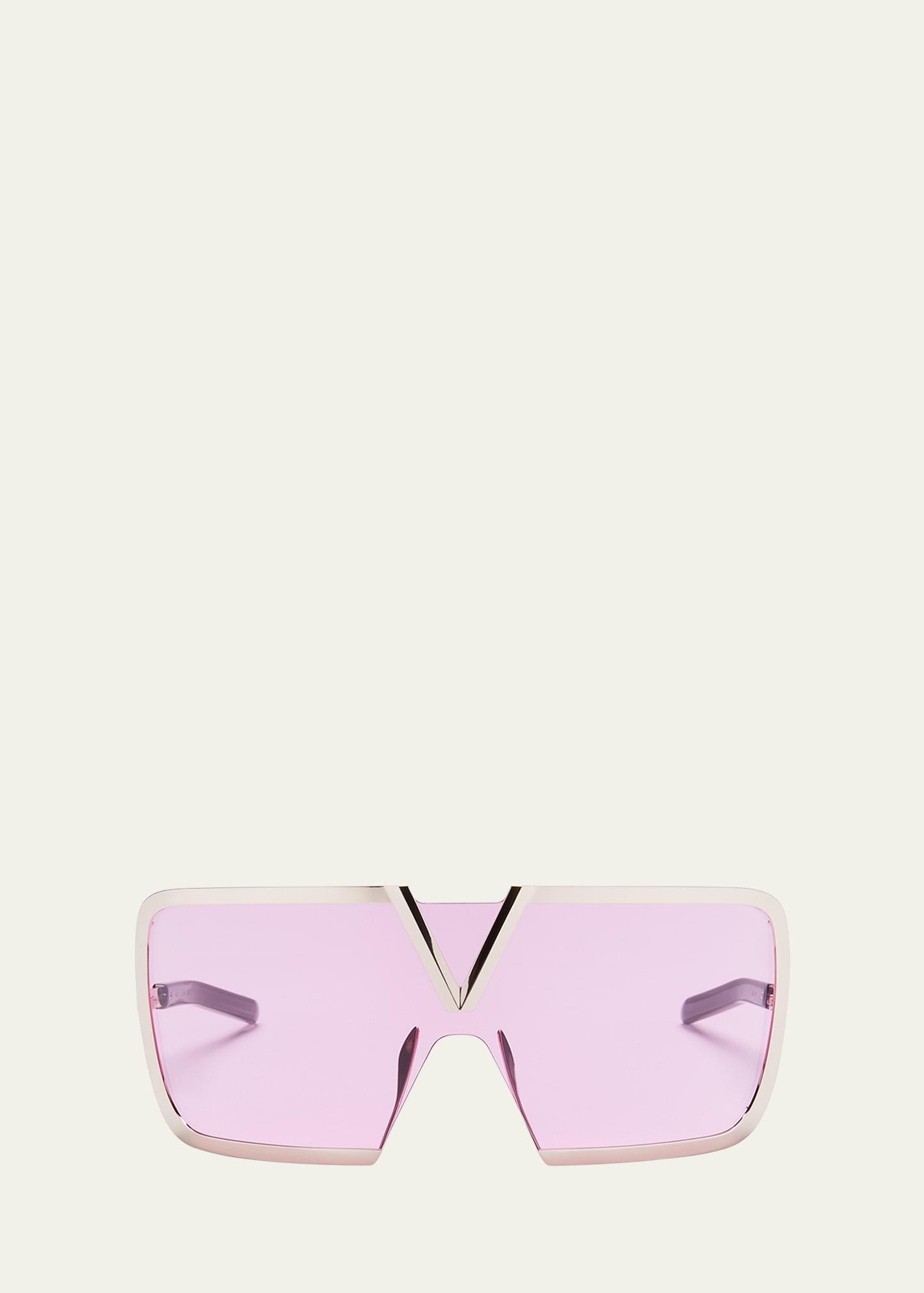 v romask titanium & acetate shield sunglasses