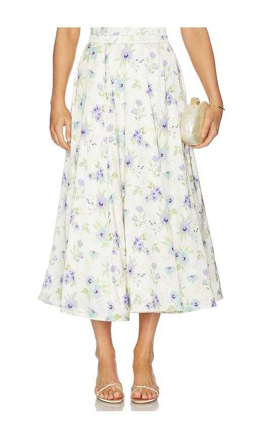 v. chapman carrie skirt in white,blue.
