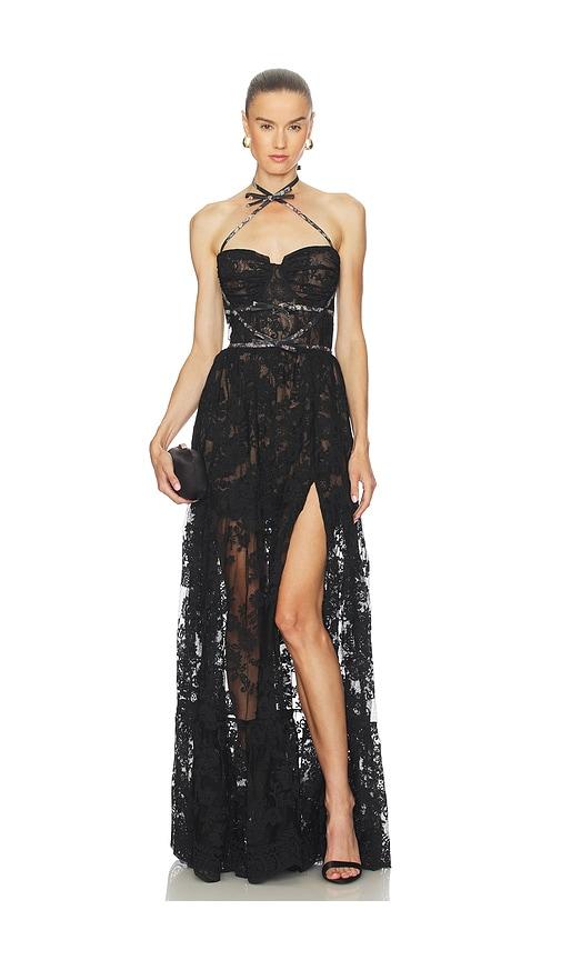 v. chapman eloise gown in black.