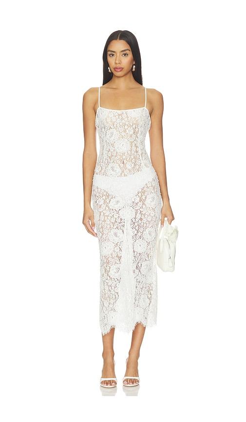 v. chapman hallie maxi dress in white.