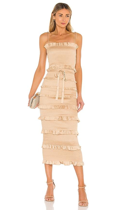v. chapman lily dress in neutral.