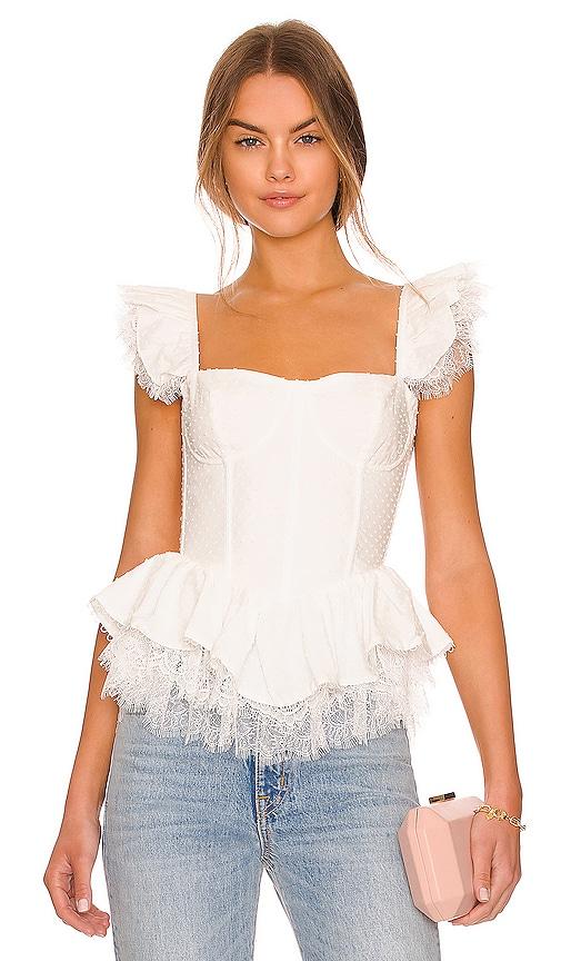 v. chapman sorento corset top in white.