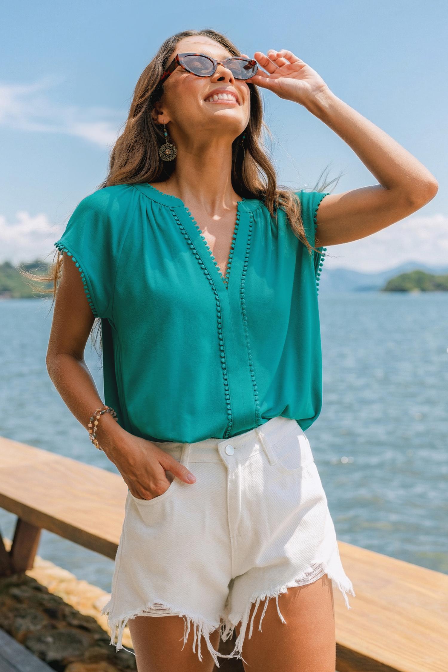vacay goals aqua tee - l