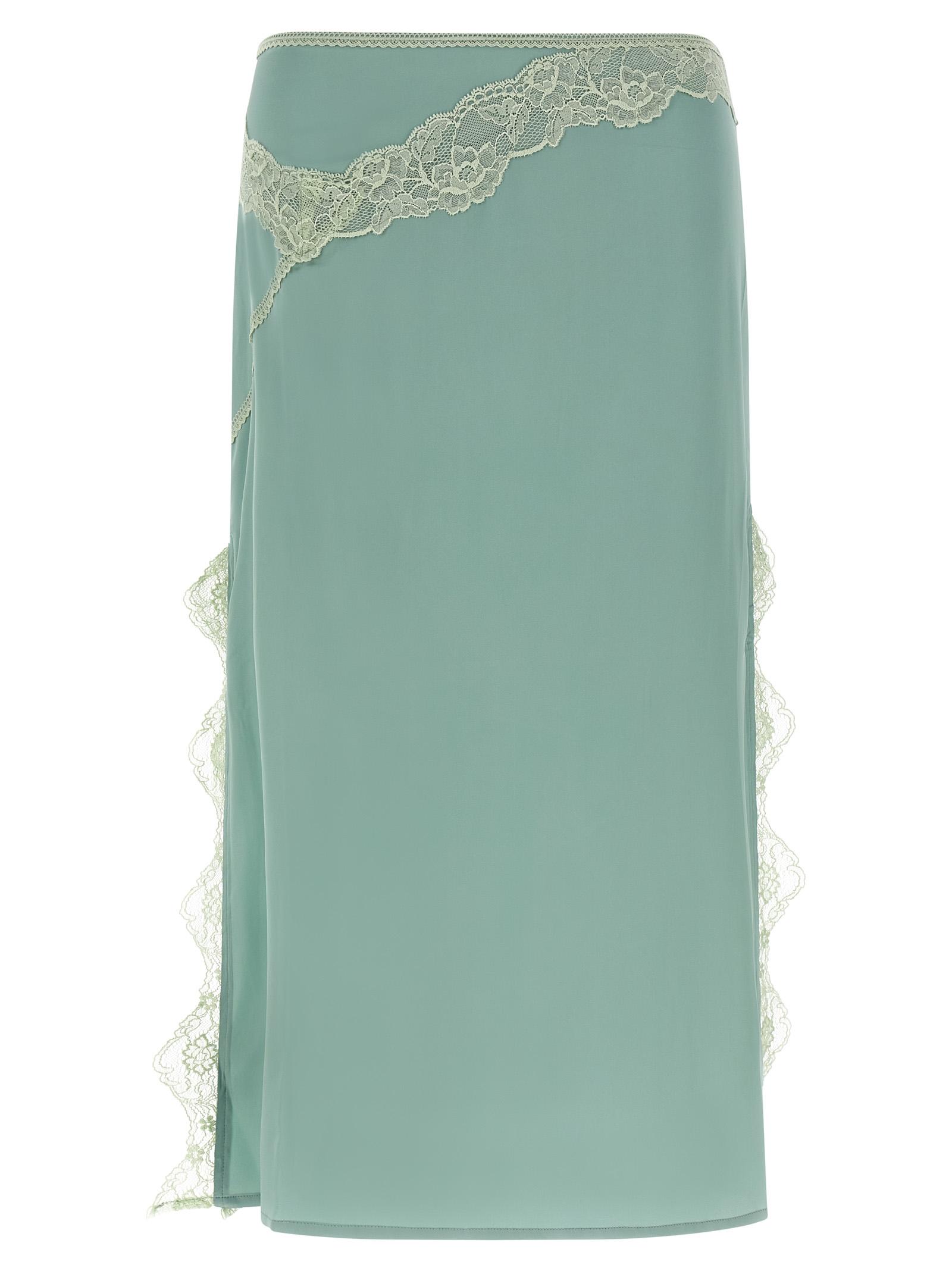 vaillant attitude skirt light blue viscose spandex - women