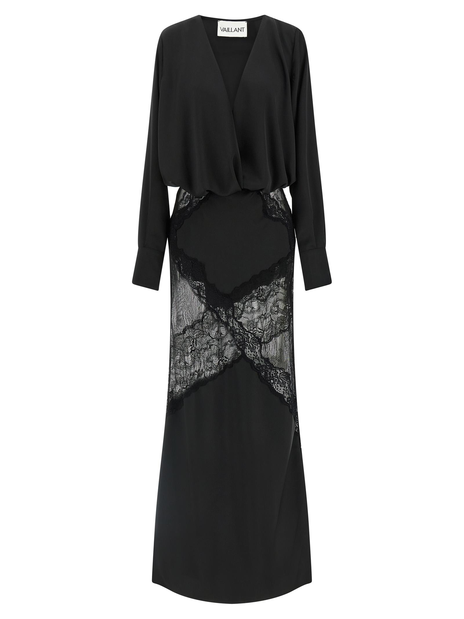 vaillant bolero dress black polyester - women