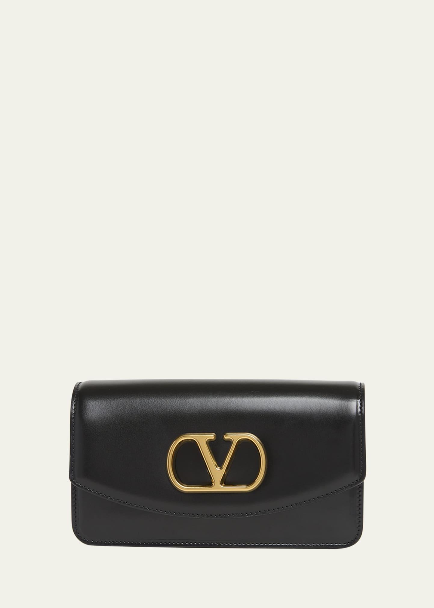 vain small vlogo leather clutch bag