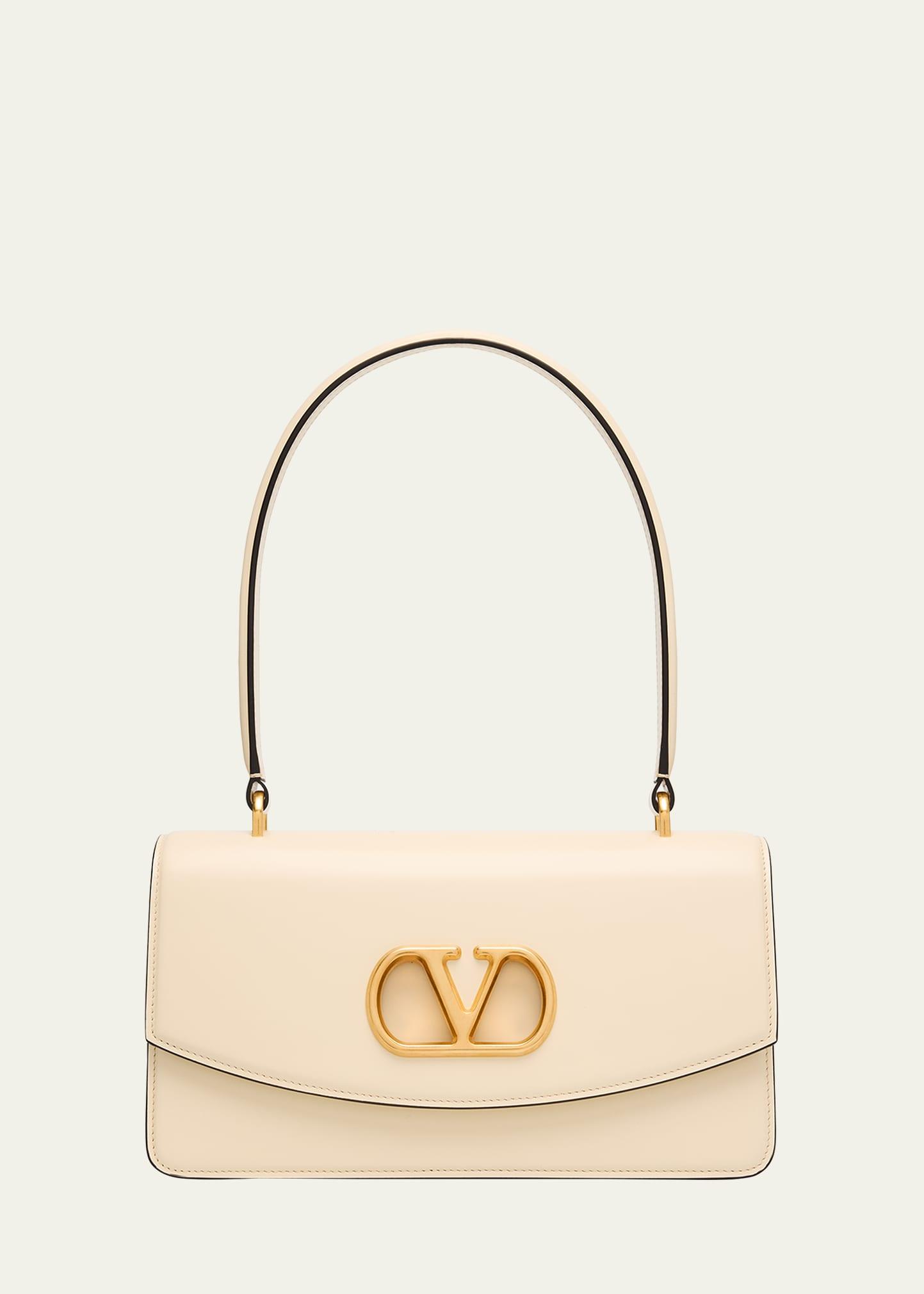 vain vlogo leather top-handle bag