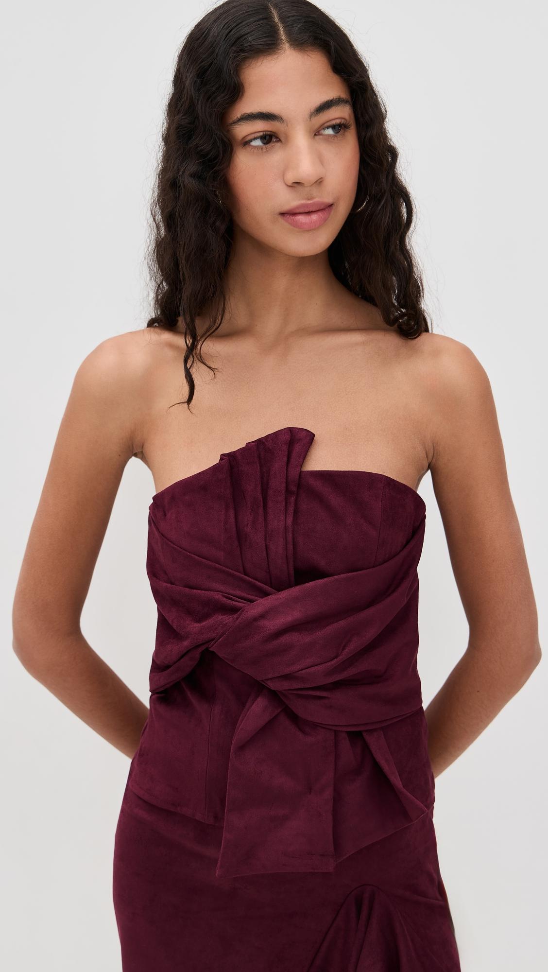 valen faux suede top