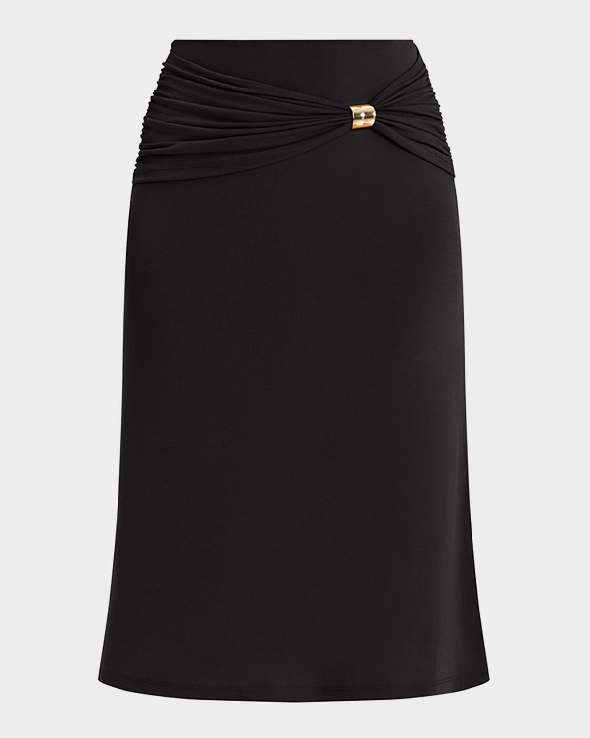 valentina drape midi skirt