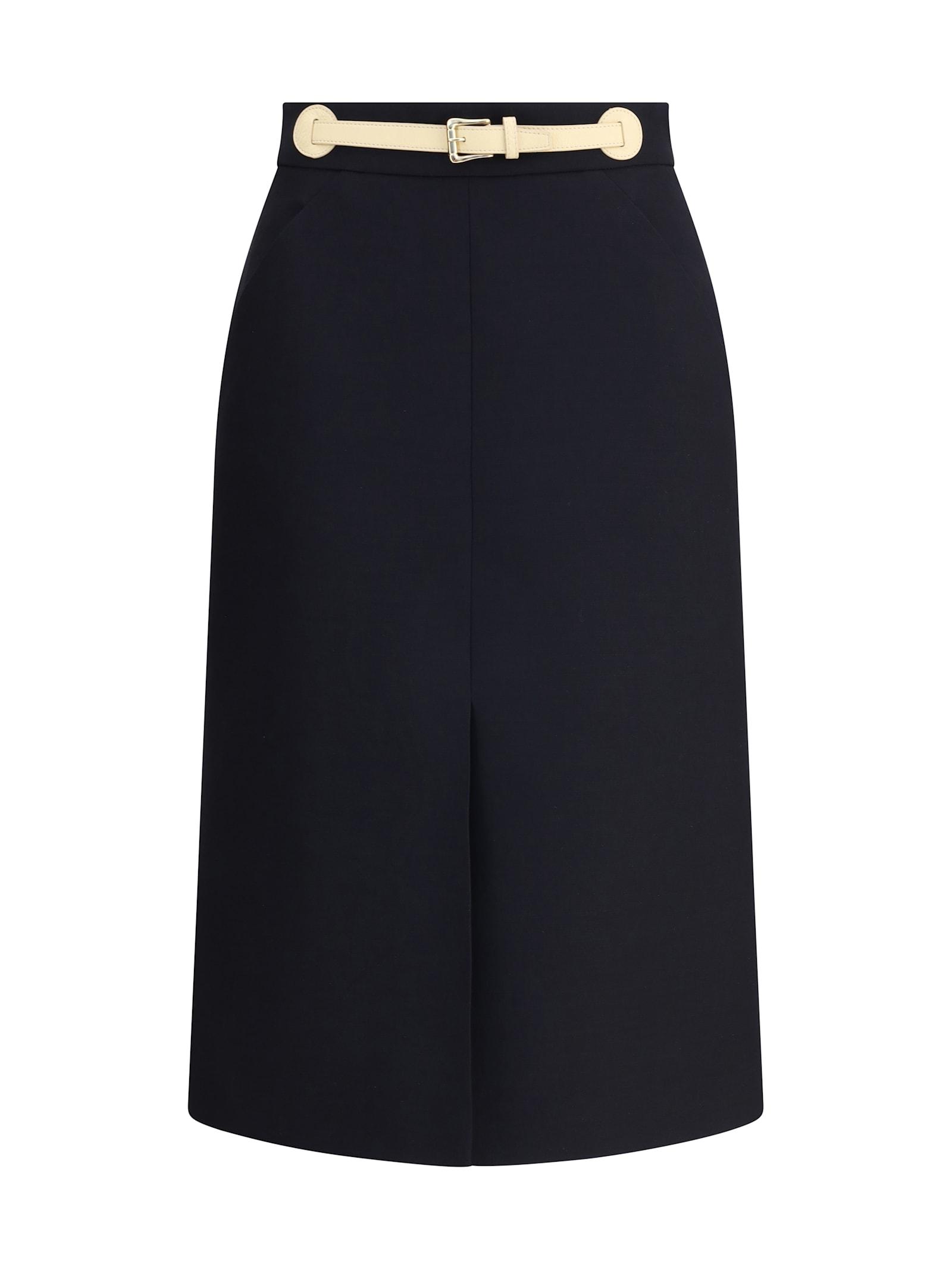 valentino belted midi skirt