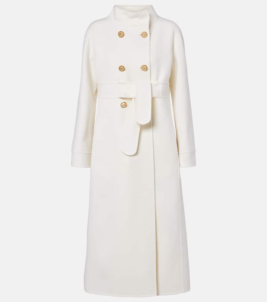 valentino belted wool and cashmere coat