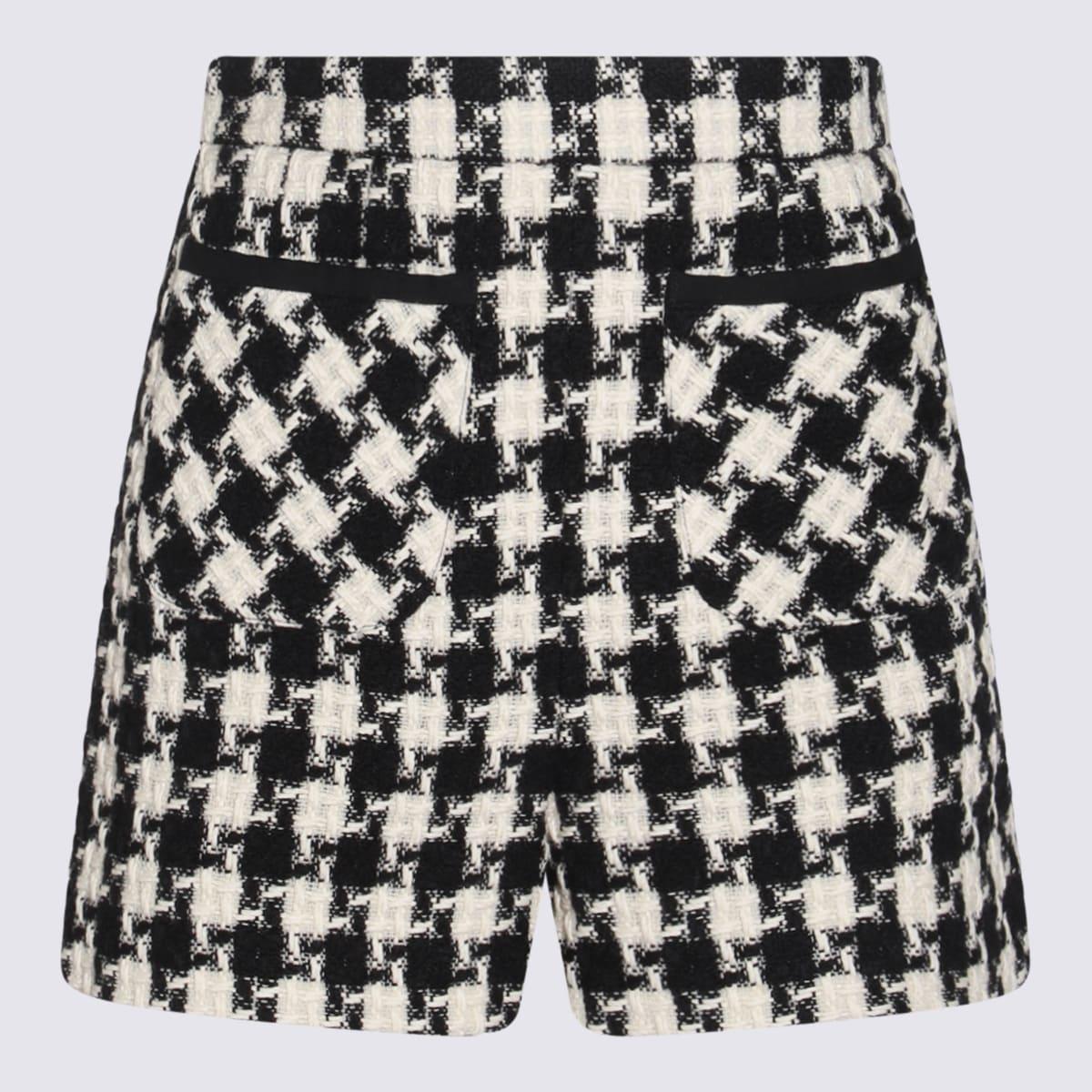 valentino black and white shorts
