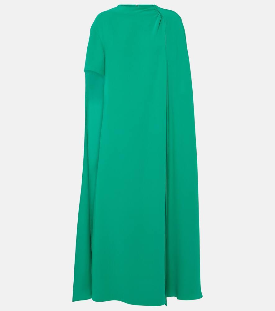 valentino cady couture caped midi dress