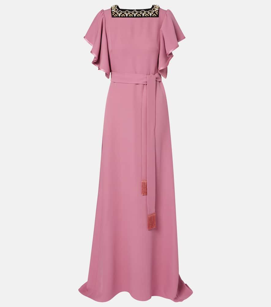 valentino cady couture embellished belted gown
