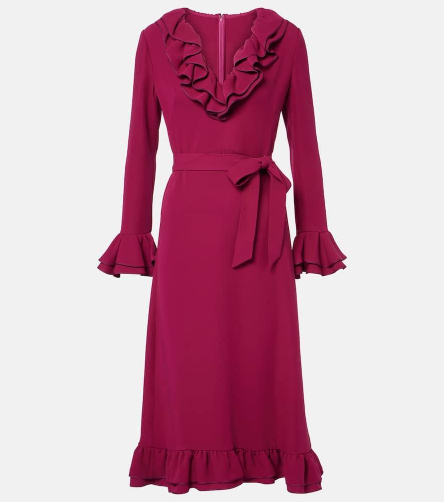 valentino cady couture ruffled midi dress