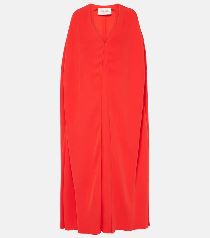 valentino caped silk gown