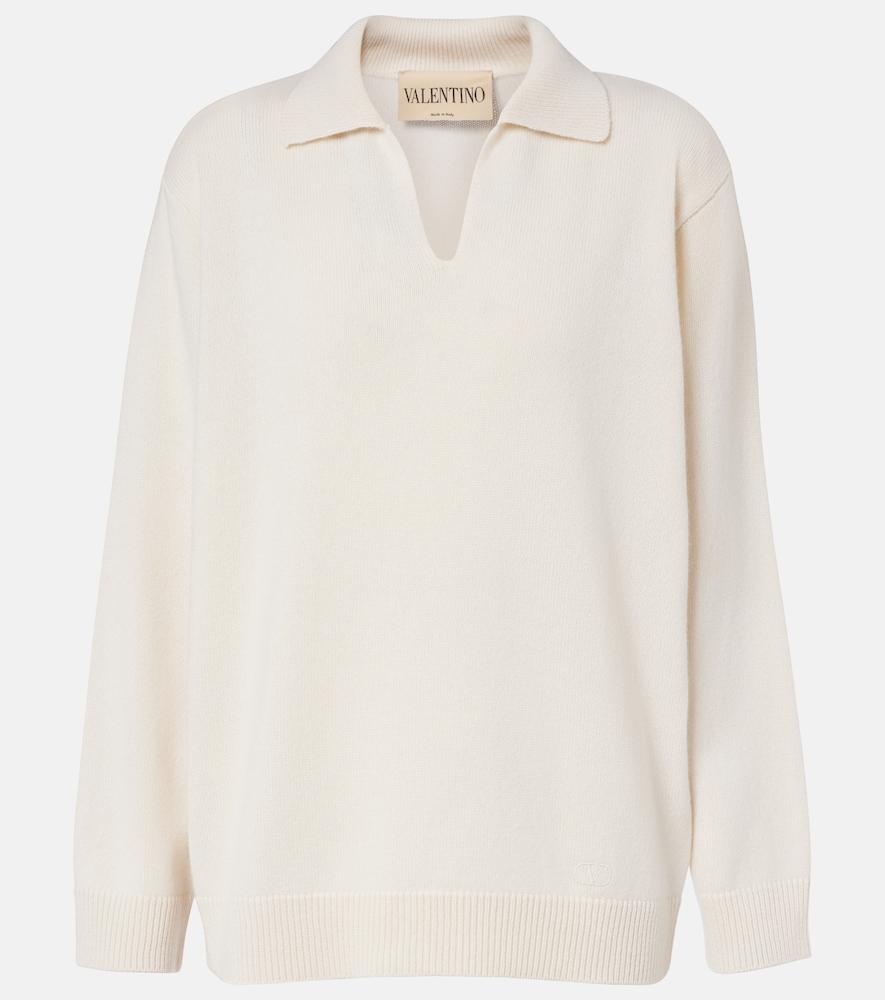 valentino cashmere polo sweater
