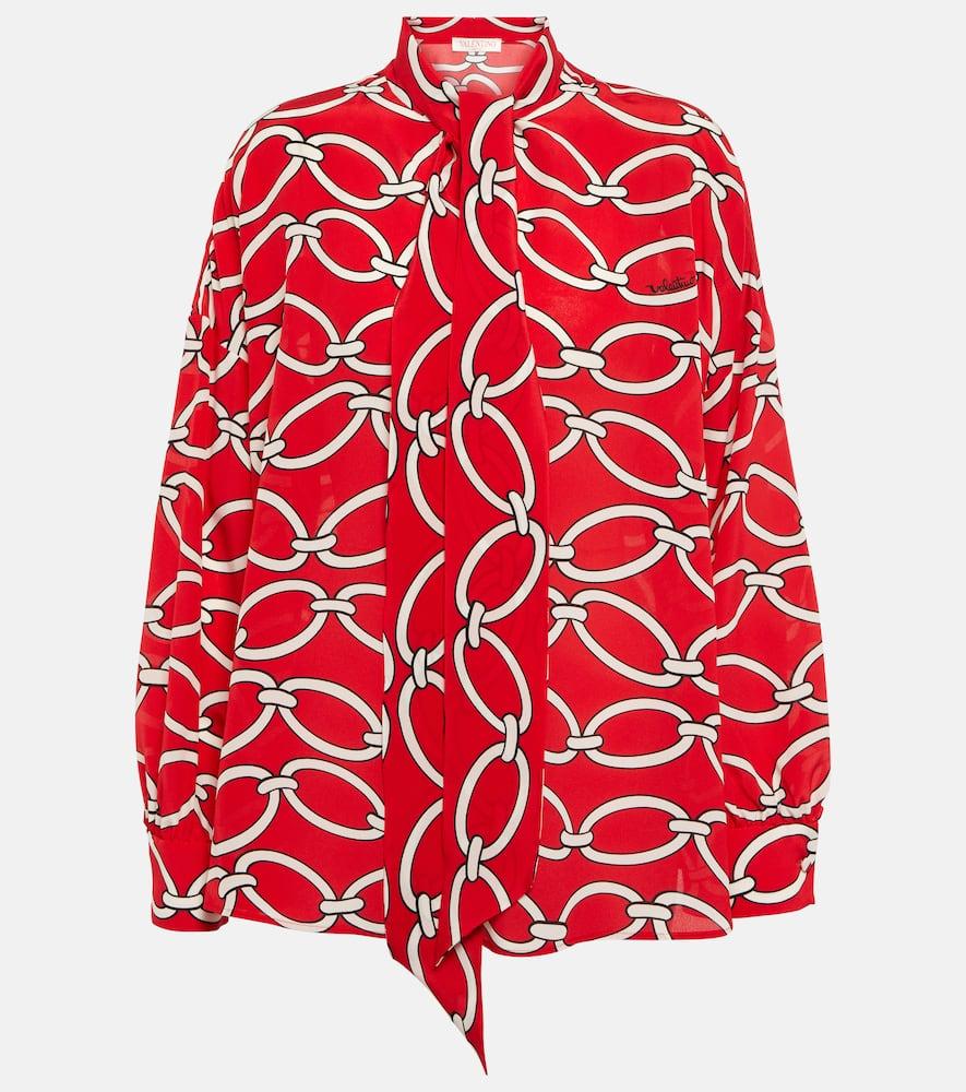 valentino chain 1967 silk blouse