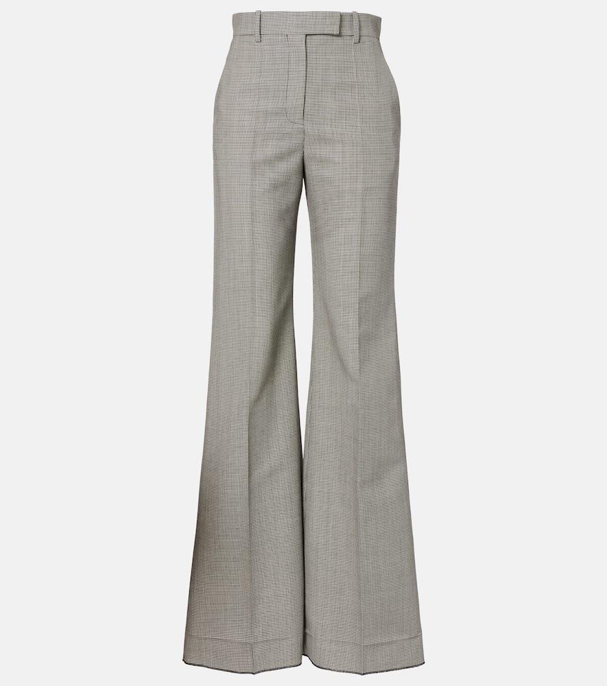 valentino checked wool and mohair wide