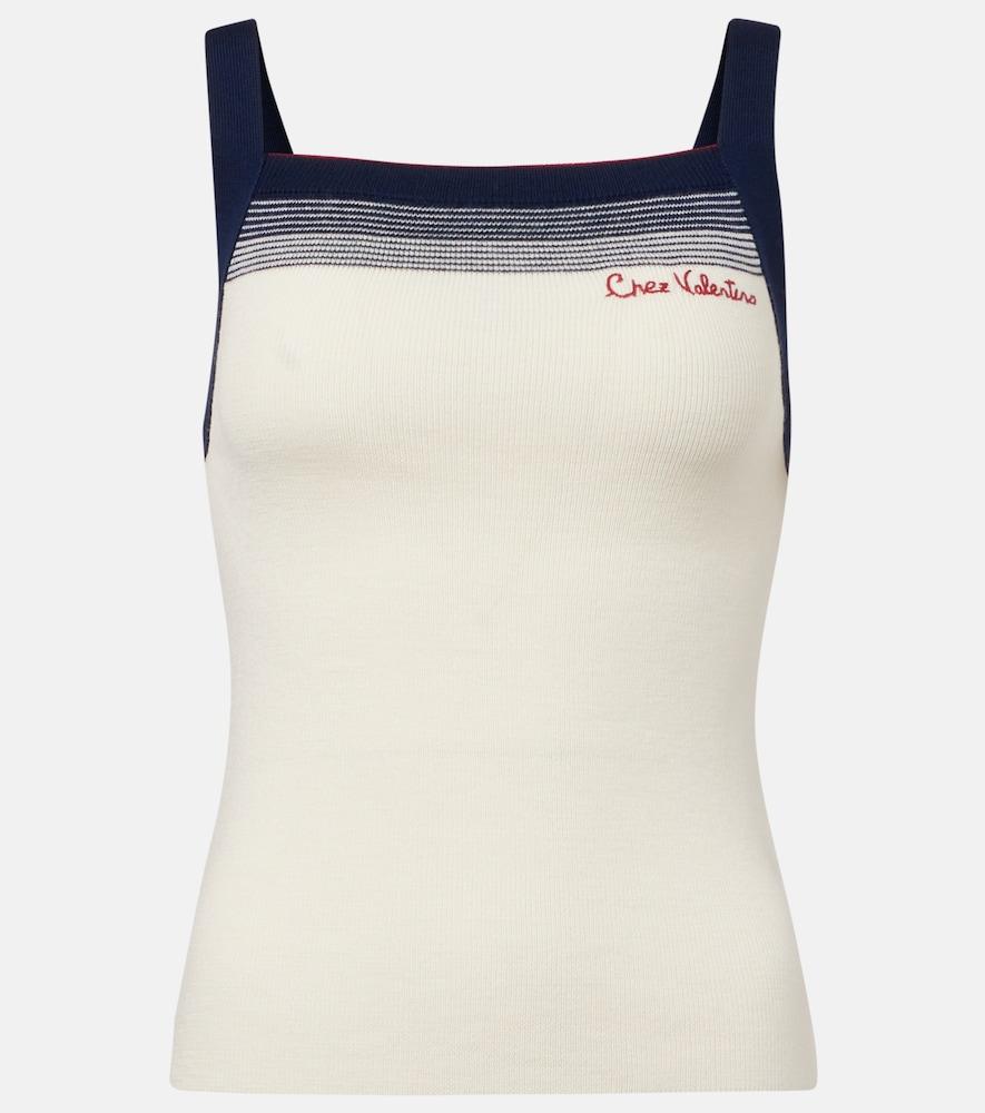 valentino chez valentino virgin wool tank top