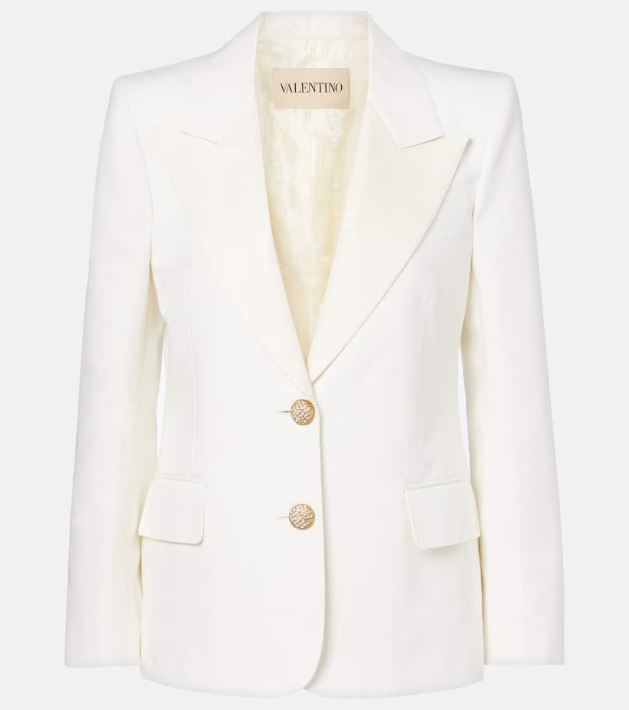 valentino cotton and linen blazer