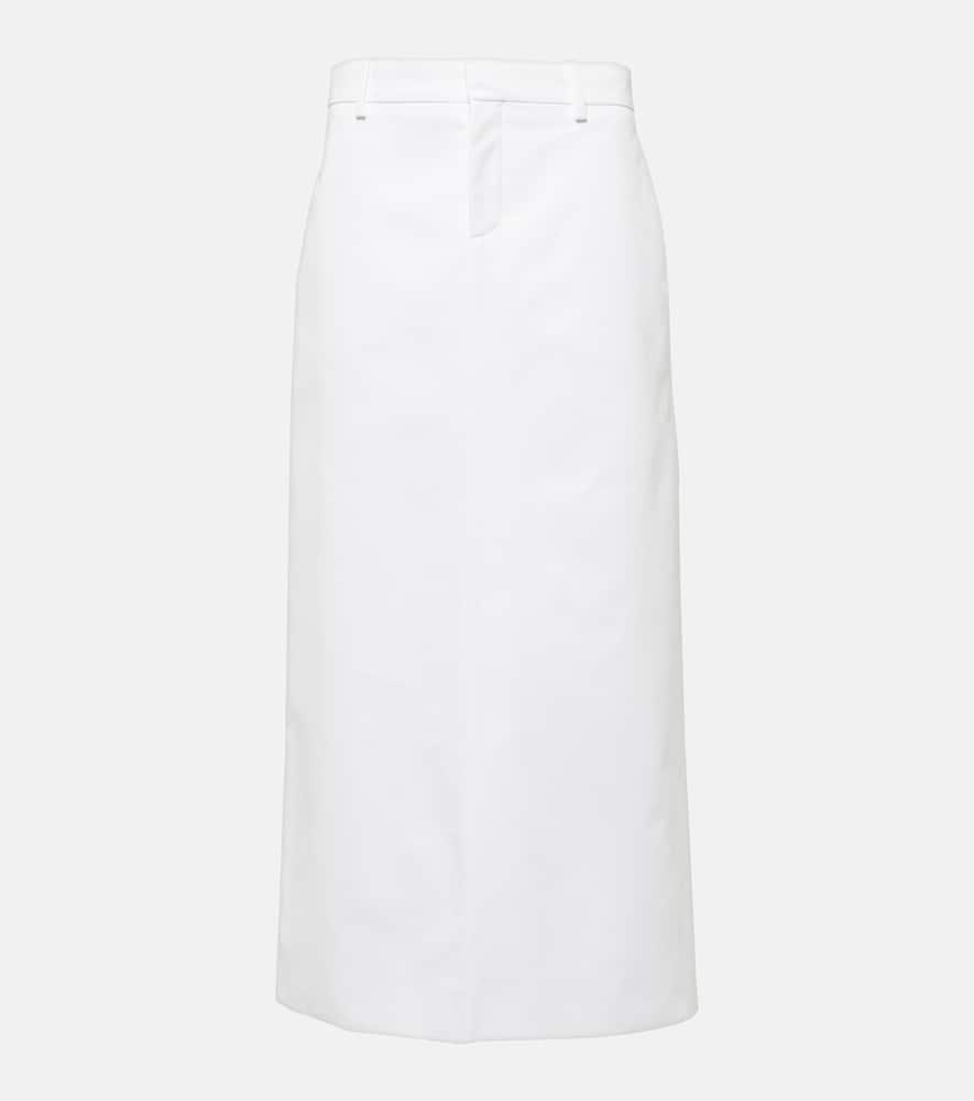 valentino cotton poplin maxi skirt