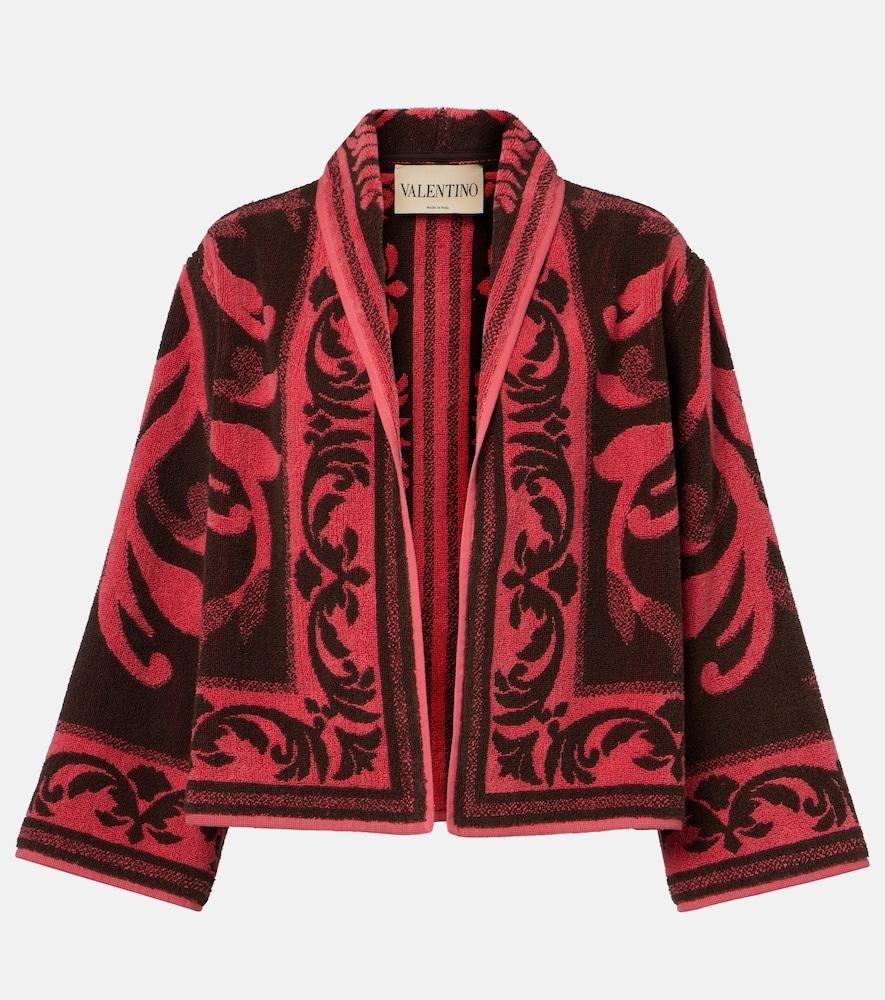 valentino cotton terry jacquard jacket