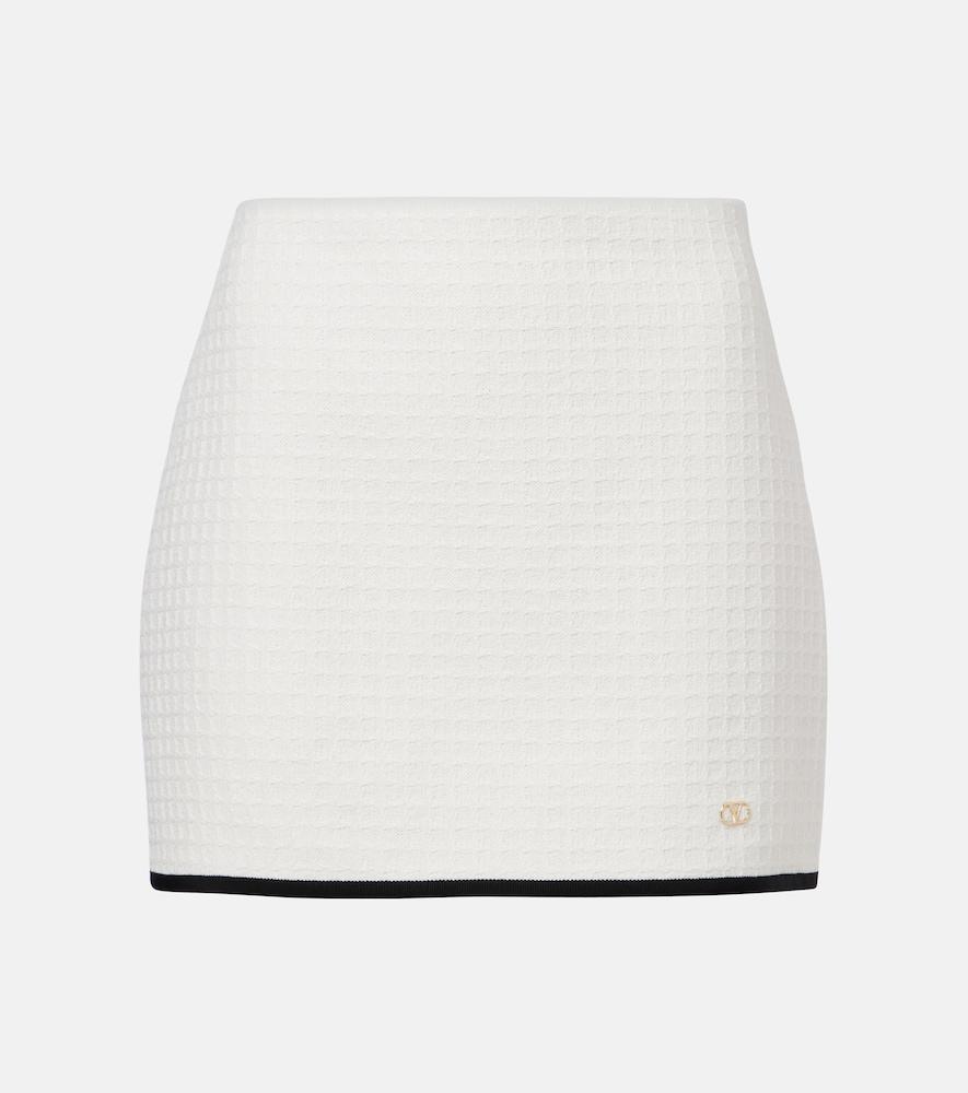 valentino cotton tweed miniskirt