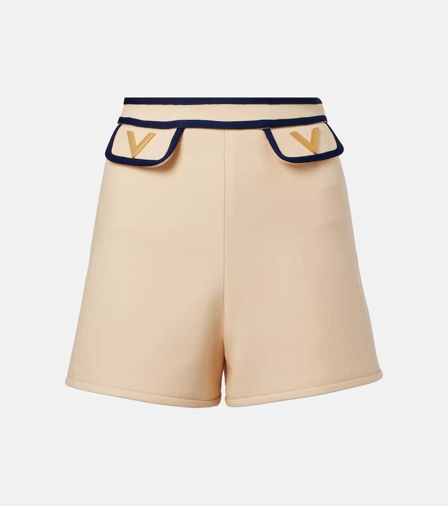 valentino crêpe couture shorts