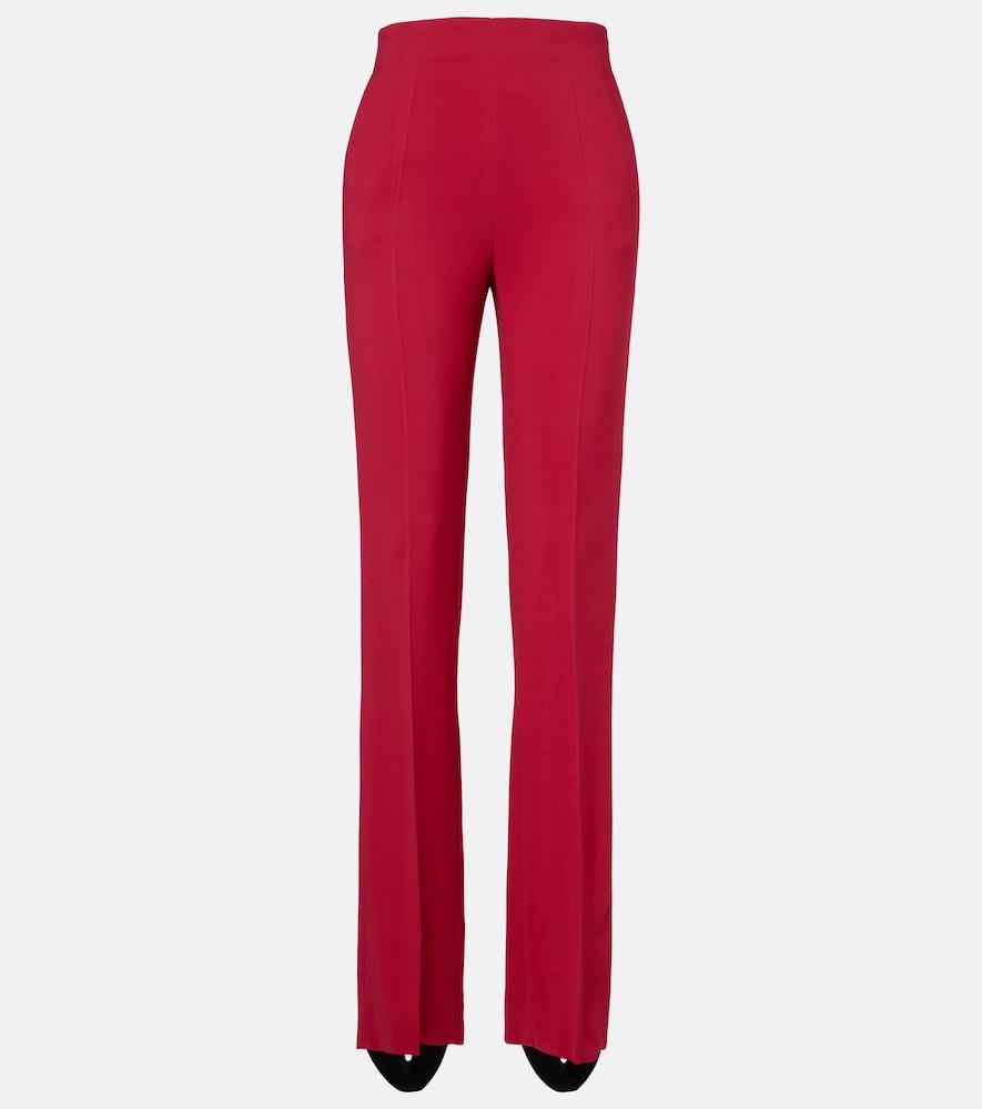 valentino crêpe straight pants