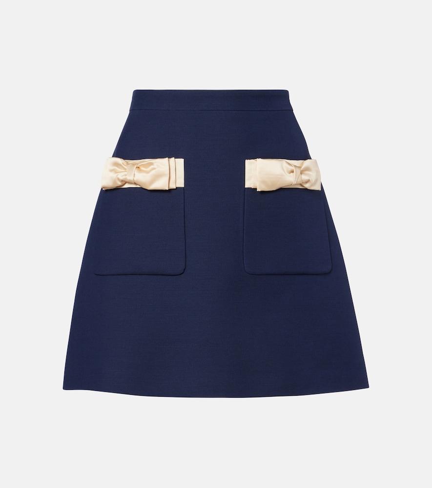 valentino crepe couture bow-detail miniskirt