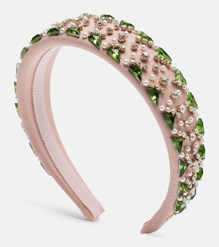 valentino crepe couture embellished headband
