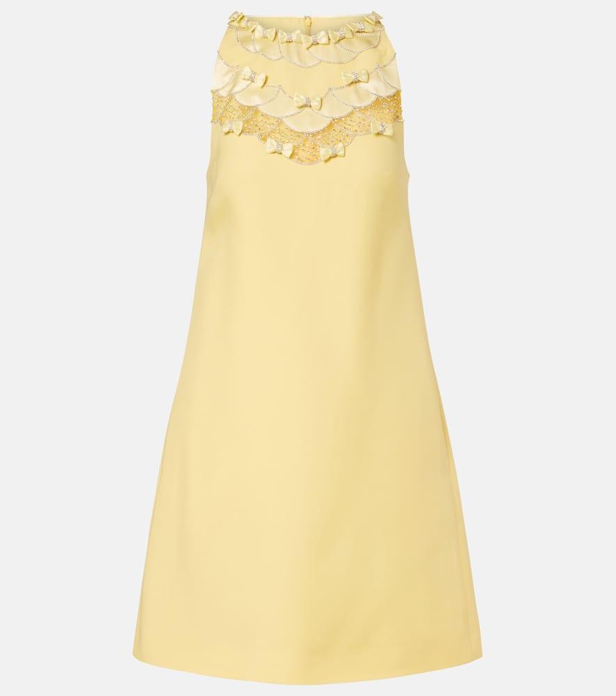 valentino crepe couture embellished minidress