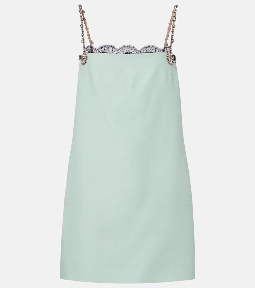 valentino crepe couture embellished minidress