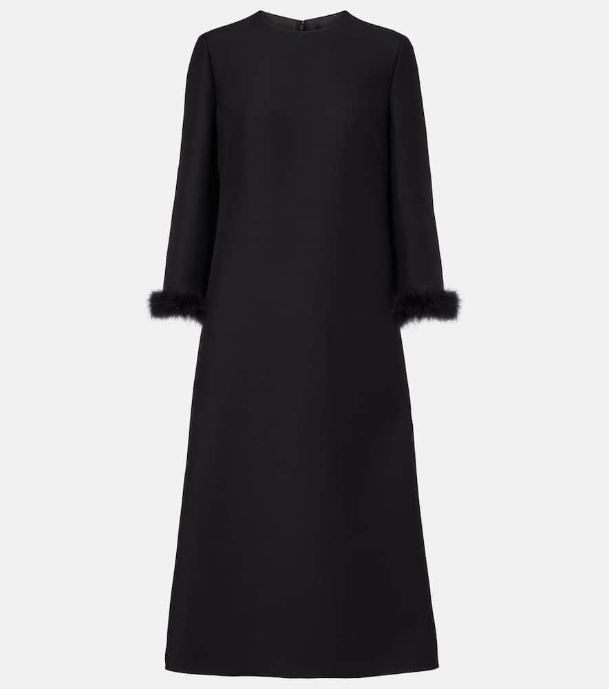 valentino crepe couture feather