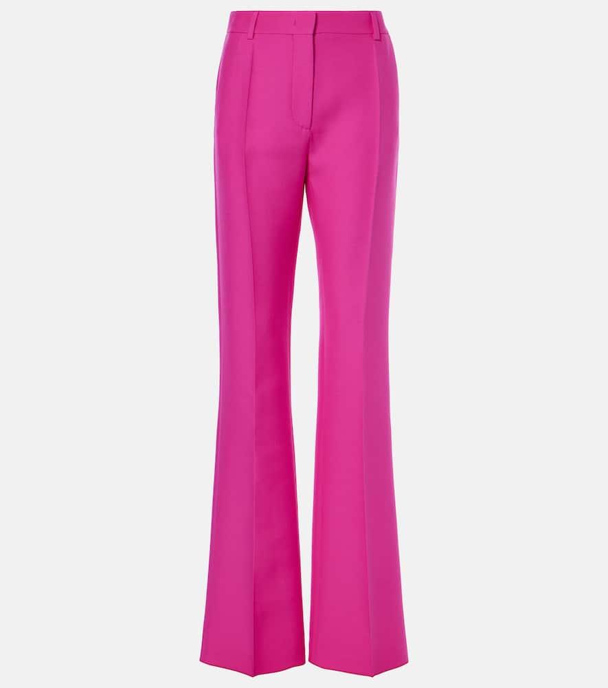 valentino crepe couture flared pants