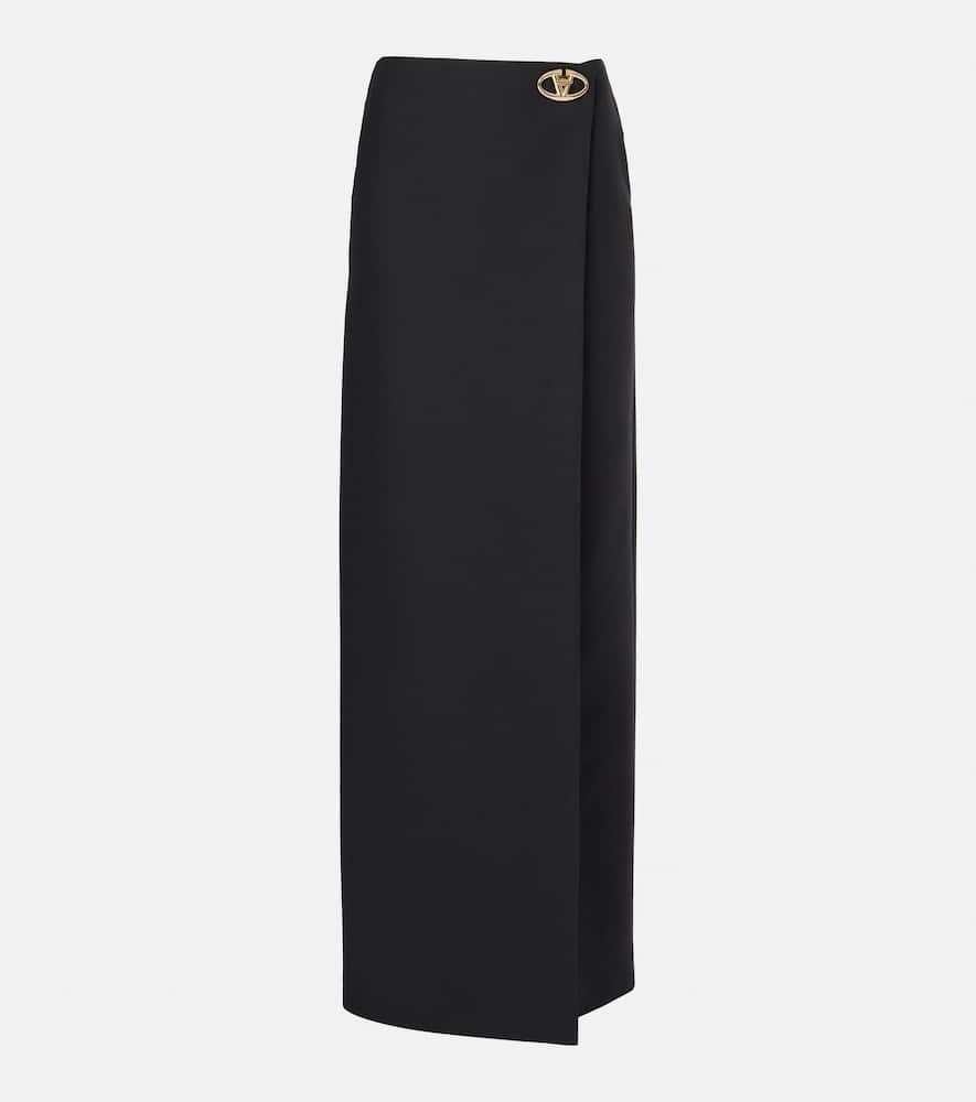 valentino crepe couture maxi skirt