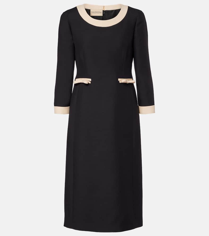 valentino crepe couture midi dress