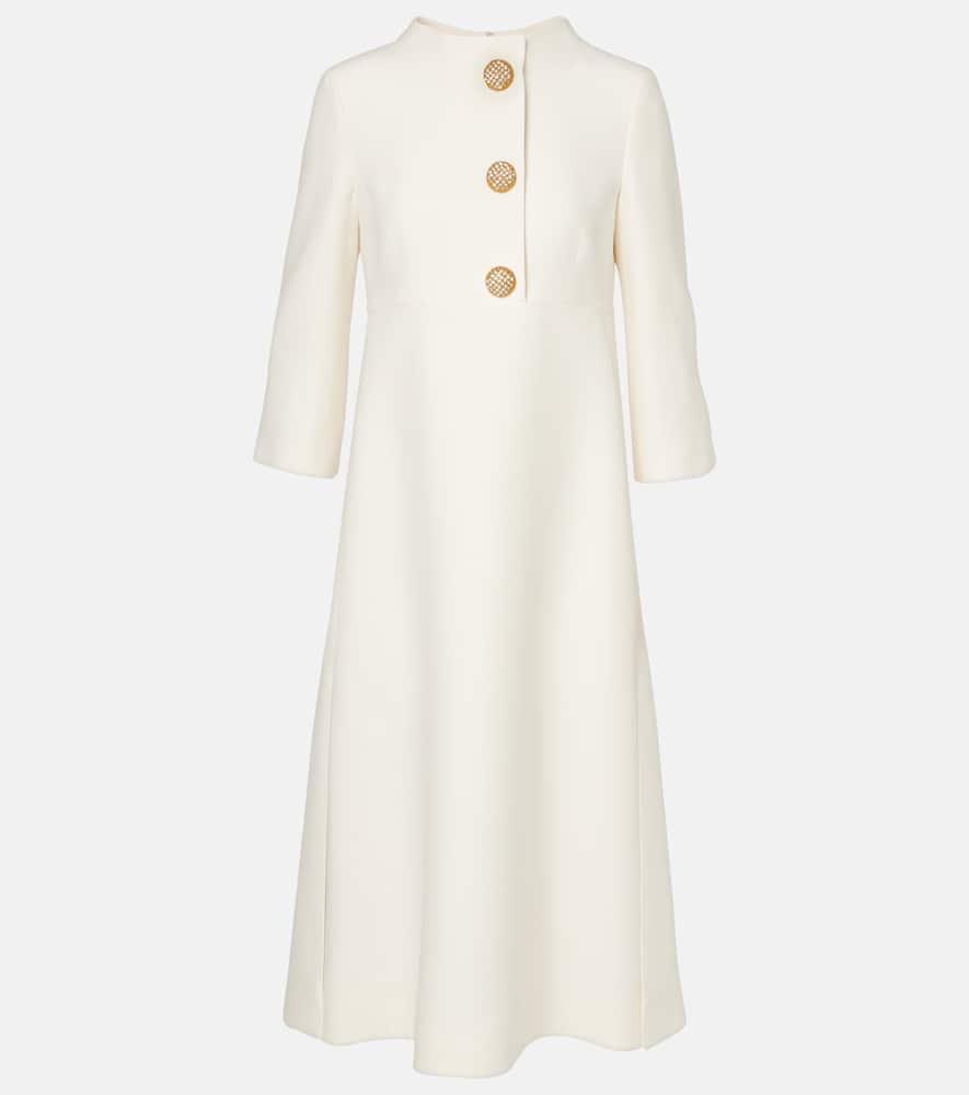 valentino crepe couture midi dress