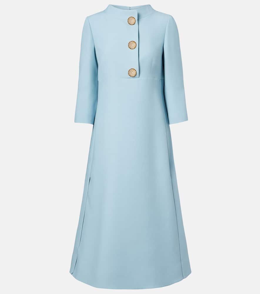 valentino crepe couture midi dress