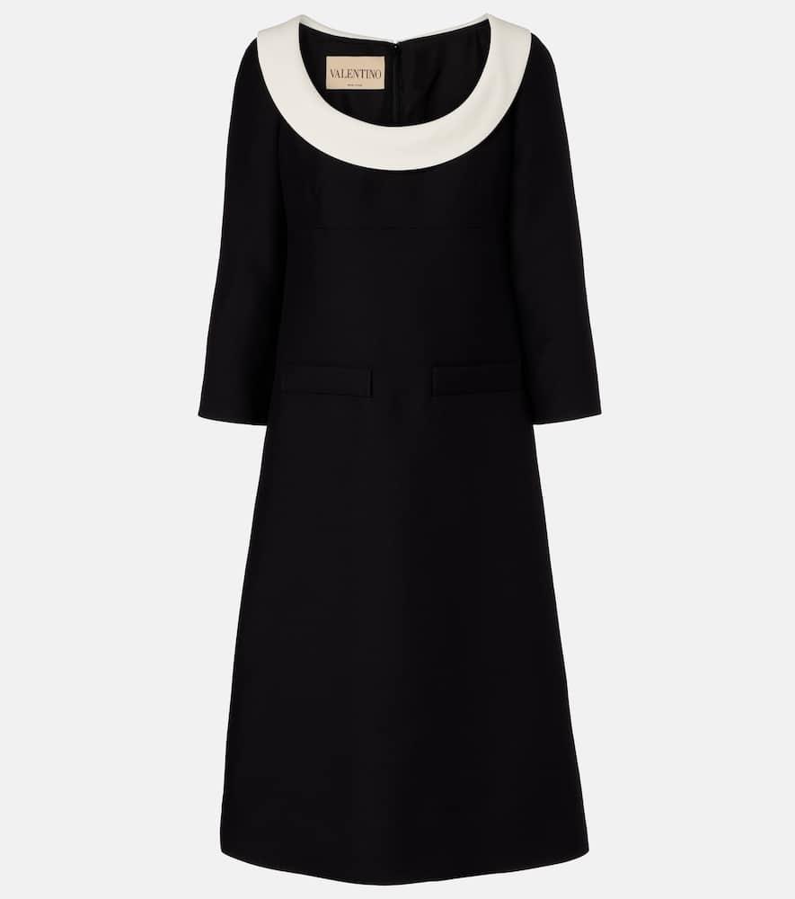 valentino crepe couture midi dress