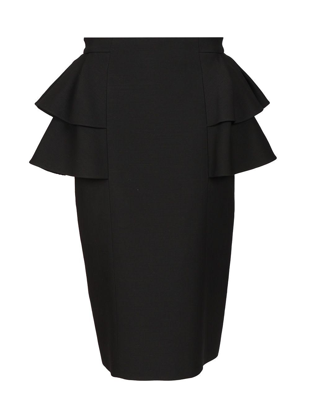 valentino crepe couture midi skirt